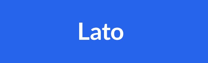 Lato font image